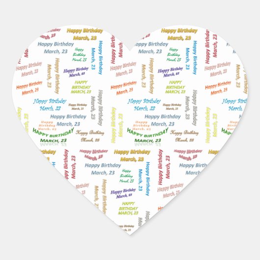 23 maart, 23 september Sticker (Voorkant)