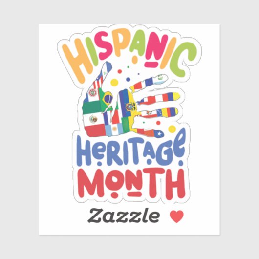 23.Nationaal erfgoed van Latijns-Amerika Month all Sticker (Vel)