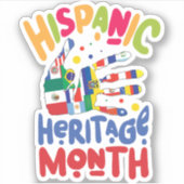 23.Nationaal erfgoed van Latijns-Amerika Month all Sticker (Voorkant)