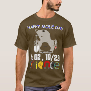 23 oktober Nationaal Dag van de Mole Avogadro T-shirt