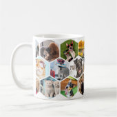 23 Pet Photo Collage - Classic Hexagon Shape Giant Koffiemok (Links)
