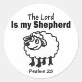 23 Psalm Ronde Sticker (Voorkant)