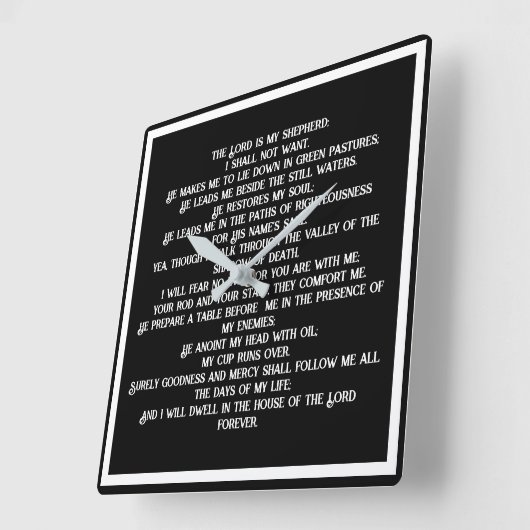 23 Psalm Vierkante Klok (Hoek)