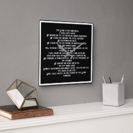 23 Psalm Vierkante Klok