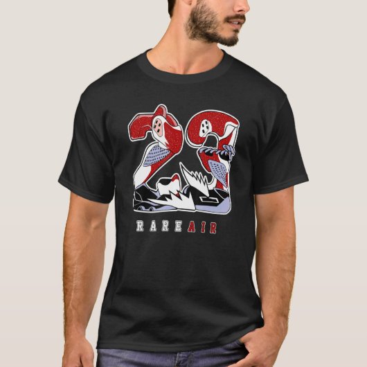 23 Rare Air Red 6s bij overeenkomst T-shirt (Voorkant)