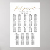 23 Tafel 230 gasten Grote trouwzaal zitplaatsenkaa Poster (Voorkant)
