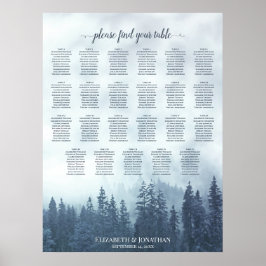 23 Tafel Blauwe Bergdennen Trouw Stoelenplattegron Poster