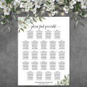 23 Tafel Eucalyptus Leaves Wedding Seating Chart Poster