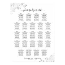 23 Tafel Lacy Silver Frills Wedding Seating Chart