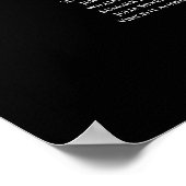 23 Tafel Zilver en Zwarte Boorzitje Poster (Hoek)