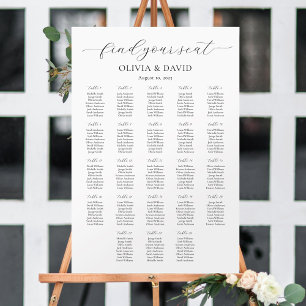 23 Tafels Eenvoudig Vind Je Stoel Zitplaats Chart Poster