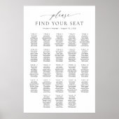 23 Tafels Gelieve Uw Plaats Te Vinden Zitplaatsenk Poster (Voorkant)