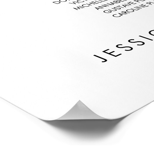 23 Tafels Modern Vind uw Zitplaatskaart Poster (Hoek)