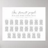 23 Tafels Onze favoriete Mensen Zitschema Plan Poster (Voorkant)