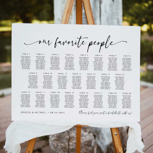 23 Tafels Onze favoriete Mensen Zitschema Plan Poster