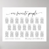 23 Tafels Onze favoriete Mensen Zitschema Plan Poster (Voorkant)