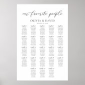 23 Tafels Onze Favoriete Mensen Zittinglijst Poster (Voorkant)