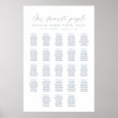 23 Tafels Stoelenkaart van onze favoriete mensen Poster (Voorkant)