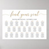 23 Tafels Vind uw zitplaatskaart plan Poster (Voorkant)