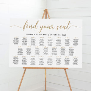 23 Tafels Vind uw zitplaatskaart plan Poster