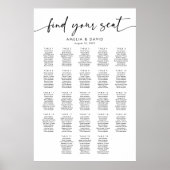 23 Tafels Vind uw zitplaatskaart Poster (Voorkant)