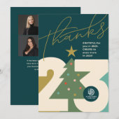 23 Vet Jaar Kerstboom Corporate Vakantie Kaart (Voorkant / Achterkant)