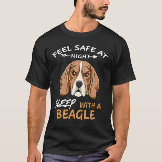 23 Voel je veilig 's nachts Slaap met een beagle T-shirt