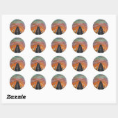 23/ Weg van lijden Ronde Sticker (Vel)