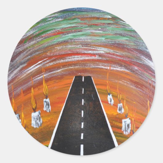 23/ Weg van lijden Ronde Sticker (Voorkant)