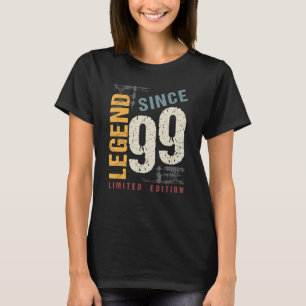 23 Years Old Vintage 1999 23th Birthday Decoration T-shirt