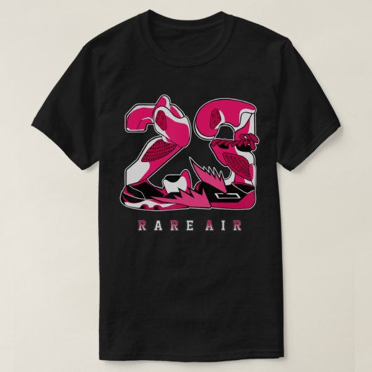 23 Zeldzame luchtverzakking low Hyper Pink Matchin T-shirt (Design voorkant)