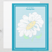 23Big Happy Daisy Blue Lined Paper Sheet (Voorkant / Achterkant)