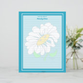 23Big Happy Daisy Blue Lined Paper Sheet (Staand voorkant)