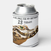 23e 'Birthday Alligator Smile' Blikjeskoeler (Blikje Voorkant)