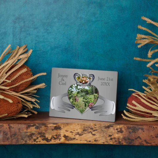 23e bruiloft Jubileum Foto Claddaugh Fotoplaat (Zijkant)