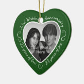 23e bruiloft Jubileum Foto Keramisch Ornament (Links)