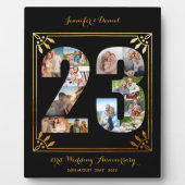 23e bruiloft Jubileum nummer 23 Fotocollage Fotoplaat (Voorkant)
