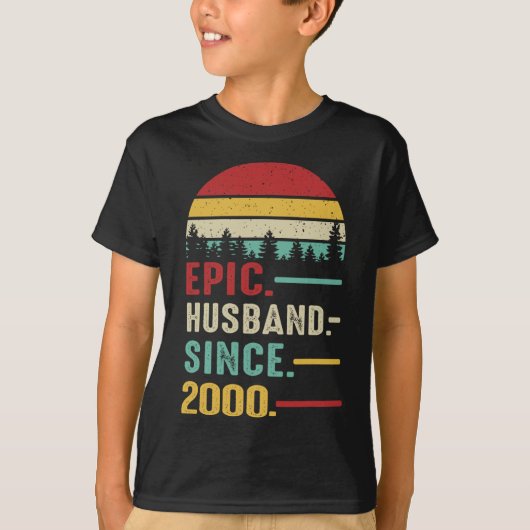 23e bruiloft Jubileum voor Hem Epic Man Sinc T-shirt (Voorkant)
