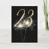 23e bruiloft-sparklers kaart (Voorkant)