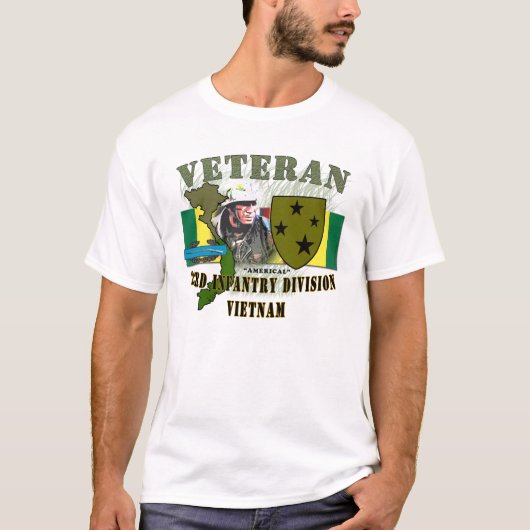 23e Inf Div (Amerisch) - Vietnam (met CIB) T-shirt (Voorkant)