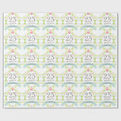 23e Jubileum Love Heart Gift Wrap Cadeaupapier (Vlak)