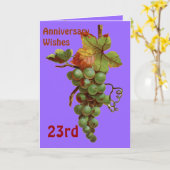 23e Jubileum wensen, aanpasbaar Kaart (Gele Bloem)