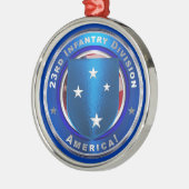 23e kerstdag infanteriedivisie metalen ornament (Links)