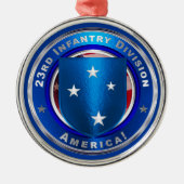 23e kerstdag infanteriedivisie metalen ornament (Voorkant)