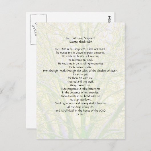 23e Psalm... Briefkaart (Voorkant / Achterkant)