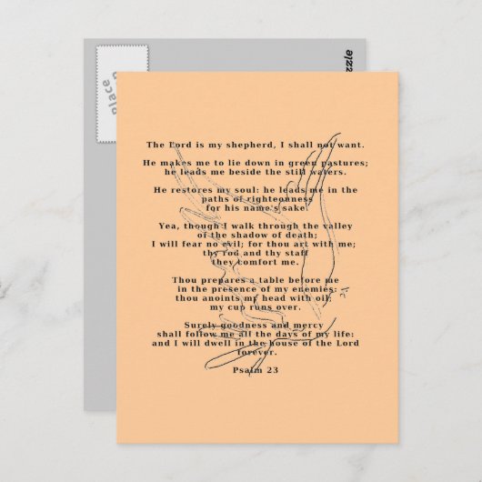 23e Psalm-Briefkaart Briefkaart (Voorkant / Achterkant)