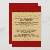 23e Psalm Rustic Uitnodiging (Voorkant / Achterkant)