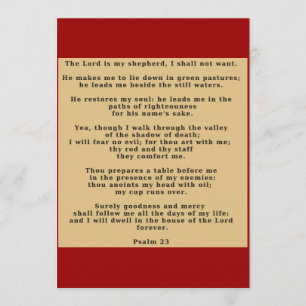 23e Psalm Rustic Uitnodiging