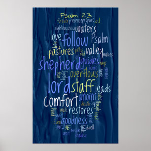 23e psalm stromend water poster