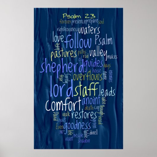 23e psalm stromend water poster (Voorkant)